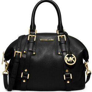 Michael Kors Bedford Black Leather Satchel